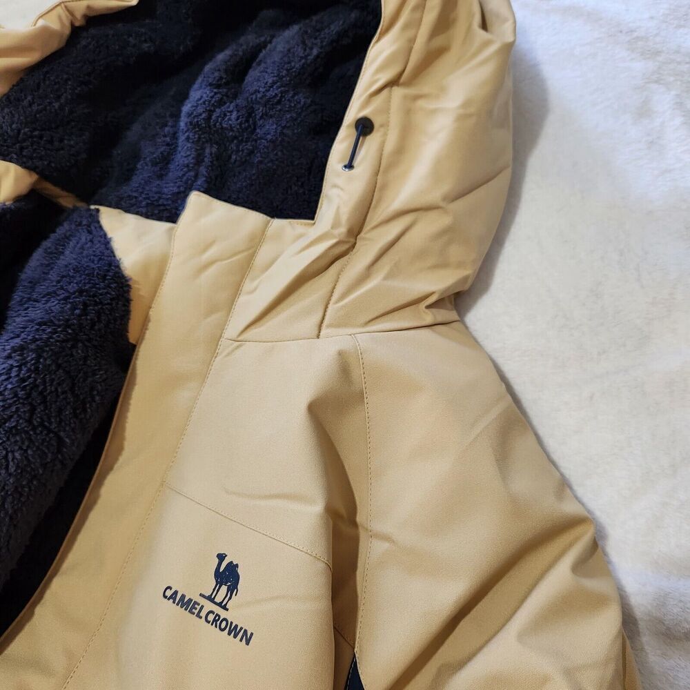 Camel Crown Mens ski Jacket Size XXL color Khaki Hooded Warm - Picture 10 of 16